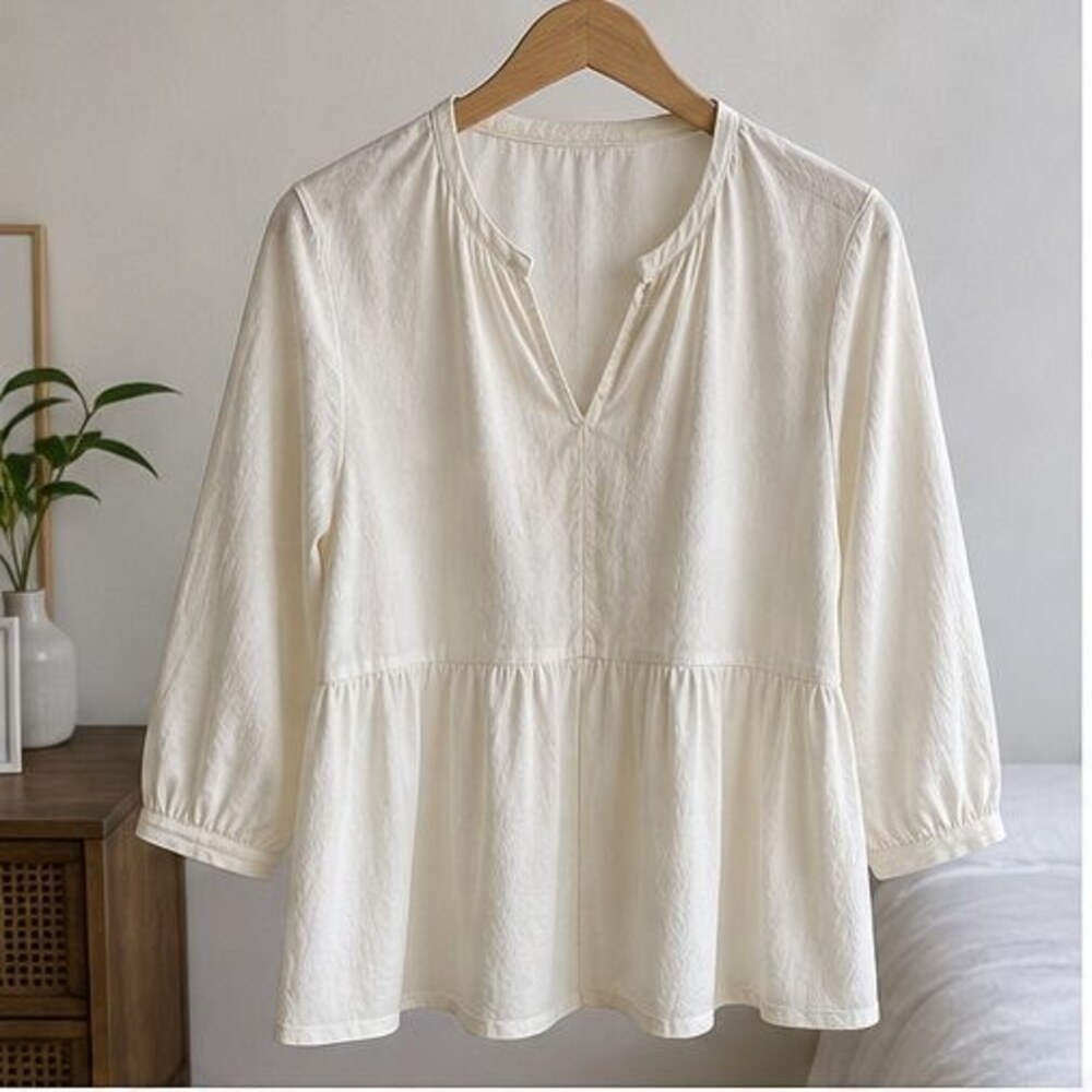Ivory Peplum Top